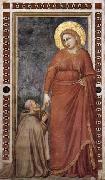 GIOTTO di Bondone Mary Magdalene and Cardinal Pontano oil painting